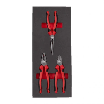 MILWAUKEE Набор плоскогубцев из 3 шт., пенопластовая вставка | 4932493256