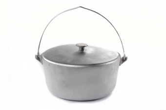 Котел алюминиевый с крышкой и дужкой 265мм 6л СИЛА