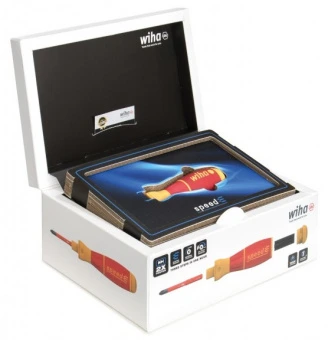 WIHA 41912 Электрическая отвертка, комплект 2, speedE® с насадками