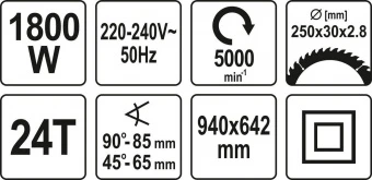 YATO Настольная циркулярная пила YATO YT-82165