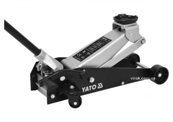 YATO Домкрат гідравлічний підкатний низькопрофільний з важелем швидкого підйому YATO: 3 т, H= 145- 5
