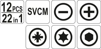 YATO Викрутки прецизійні YATO, кпл. 12 шт  | YT-2797