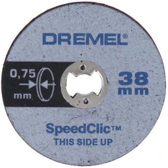 Тонкий відрізний круг по металу Dremel SpeedClic (SC409) (38 мм, 5 шт.) (2615S409JB)