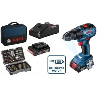 Акумуляторна дриль-шуруповерт Bosch GSR 18 V-50 + набір біт (2х18 В) (06019H5004)