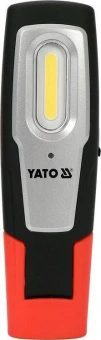 YATO Лампа світлодіодна переносна YATO 3.7 В акумулят. Li-Ion, 2 режими 600/250 Lm, зарядний USB при