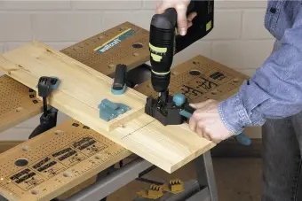 Wolfcraft шаблон для шкантования Ø 6, 8, 10 // 4640000