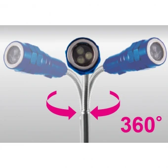 KING TONY Фонарь светодиодный, телескопический, магнит, 3 элемента, 4хLR44 | 79833