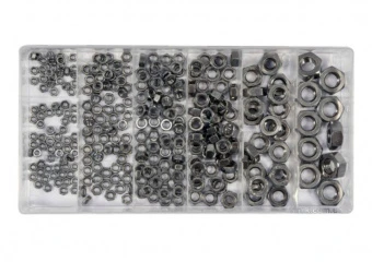 YATO Гайки М3- М10 YATO : нержавіючі, пластикова коробка; наб. 300 шт.  | YT-06773