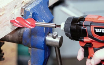 YATO Набір свердл по дереву YATO: Ø=16-25 мм, L=165мм, з 4 пругами, HEX-1/4" +подовжувач +ключ, 7 шт