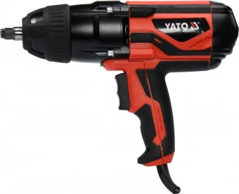 YATO Гайковерт ударний мережевий YATO: 1/4" HEX x 1/2" F, 1020Вт, 600Нм, 2600 об/хв +4 головки і кей