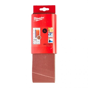 MILWAUKEE Шлиф. лента 75х533 зерно 150 (5 шт) | 4932312479