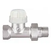 Кран латунний термостатичний для підключення радіаторів прямий 1/2 Double-lin | 78-123