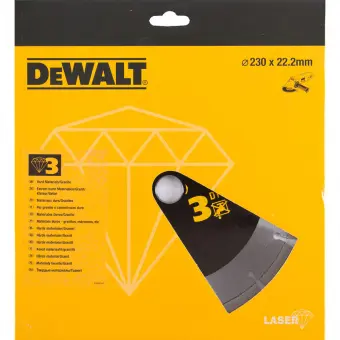 Круг алмазний DeWALT, бетон/цегла/гипрок/граніт, 230x2.8х22.23 мм | DT3763