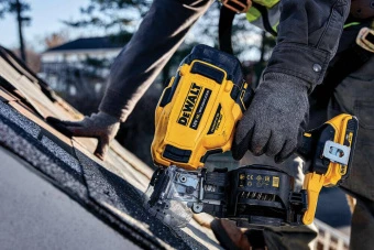 Пістолет цвяхозабивний барабанний акумуляторний DeWALT, 18В XR Li-Ion 2 Аг, безщітковий, діаметр/дов