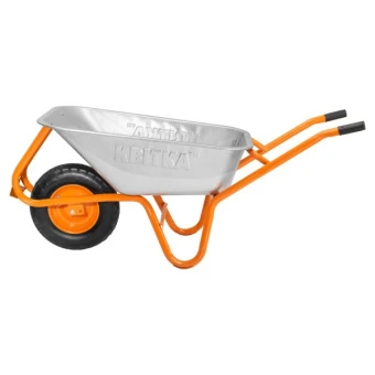 Будівельна тачка з посиленою рамою КВІТКА (90 л, 180 кг) (110-4001)