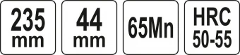 YATO Рубанок столярний YATO, l= 235 мм, лезо- 44 мм. з сталевим корпусом  | YT-62900