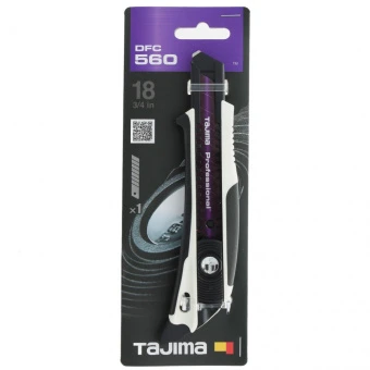 TAJIMA Нож 18mm, серия PREMIUM, DORA Fin Cutter Razar Black Blade, автоматический фиксатор