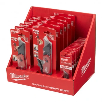 MILWAUKEE Промо упаковка компактный фастбэк нож ( 6 шт.) + фастбэк нож (6 шт.) + сменный нож лезвие 