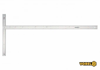 VOREL Кутник алюмінієвий : 1200 х 390 мм, з розмітками кутів 15-75°  | 18372