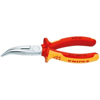 KNIPEX Плоские круглогубцы с режущими кромками хромированные 160 мм 25 26 160 | 25 26 160
