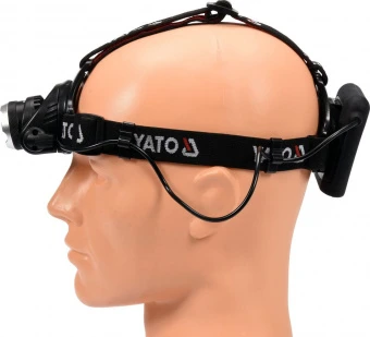 YATO Ліхтар на чоло світлодіодний (XM-L2 CREE) YATO, 3 режими, Р=10Вт, Ф= 450lm, живл.- 4х АА батаре