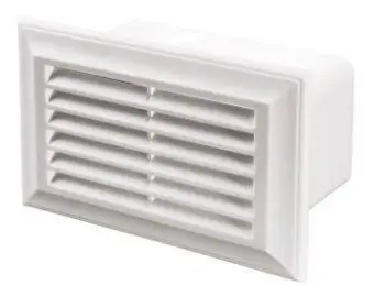 Решітка вентиляційна торцева 93х232 мм, розємна, нахилені жалюзі, фланець 60х204 мм Air | 61-277-1