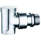 Кран лат. вентильний хромований для підключення радіаторів кутовий нижній 1/2 Double-lin | 78-114