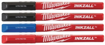 MILWAUKEE Набір ручек Fine Tip InkZAll , синій/червоний/чорний/чорний, (4шт) | 48223165