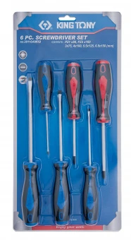 KING TONY Набор отверток 6 предметов. SET #14A8+14A2 | 30116AMRB