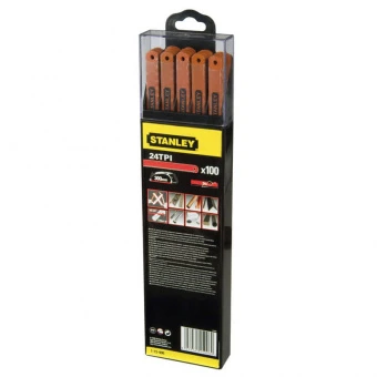 STANLEY 1-15-906 Полотно ножовочное TPI 24 300мм для черных металлов, нержавейка (уп.1/10/100)
