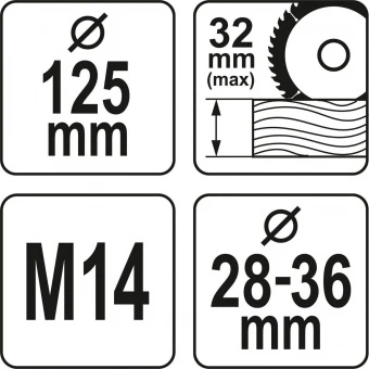 YATO Кожух пилозахисний до КШМ для різання YATO: на диск Ø=125 мм, глибина різу- 32 мм, зона дії- 28