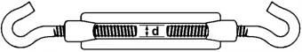 Талреп (стяжка) эконом, литая, крюк/крюк
