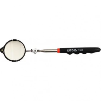 YATO Дзеркало Ø= 54 мм оглядове YATO з підсвітлюванням на телескоп. ручці l= 265-920 мм  | YT-0663