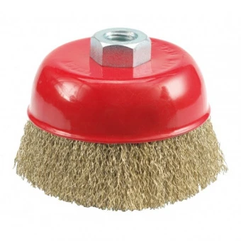 VOREL Щітка дротяна чашкоподібна, Ø-75 мм, з гайкою М14  | 06970