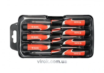 YATO Набір викруток прецизійних YATO : SL2-3 мм, PH(2), "TORX"(3), L= 50 мм. 7 шт.  | YT-25863