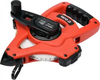 YATO Рулетка геодезична скловолоконна YATO : L= 30 м x 15 мм, ручне змотування  | YT-71540