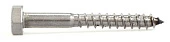 Шуруп по дереву нержавеющий с шестигранной головкой  6х 50 DIN 571