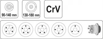 YATO Універсальний знімач ступиці і півосі YATO, l=200м  | YT-0602