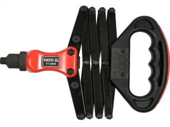 YATO Заклепочник "гармошка" YATO для нітів Ø=2.4; 3.2; 4.0; 4.8; 6.4 мм, l=240-810 мм  | YT-36060