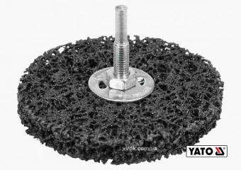 YATO Щітка зачисна дискова YATO : Ø=100 мм, зі шпинделем Ø=6 мм. з нетканого волокна, до дрилі  | YT