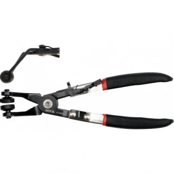 YATO Щипці для стягуючих хомутів YATO l= 215 мм зігнуті на 45°  | YT-0651