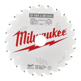 MILWAUKEE Диск пиляльний PFTE , Ø184х5/8"х1,6мм, 24 зуб. | 4932471378
