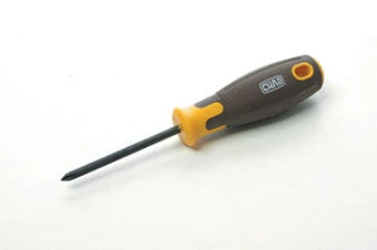 Отвертка крестовая композитная рукоятка CrV PH1 5x75мм (Phillips) (вороненная) СИЛА