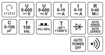 YATO Мультиметр для вимірювання електричних параметрів YATO  | YT-73086