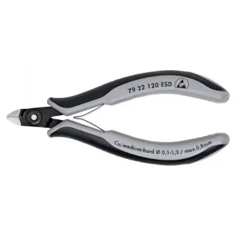 KNIPEX Прецизійні кусачки бокові для електроніки 79 22 120 ESD | 79 22 120 ESD