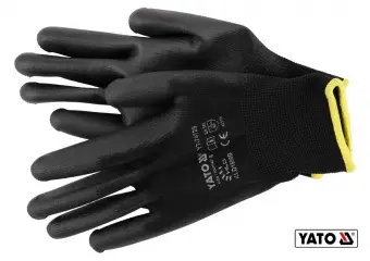 YATO Рукавиці робочі нейлонові YATO чорні, розмір 9  | YT-74729