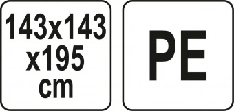 FLO Міні-теплиця присадибна складана , 8 полиць, 143х 143х 195 см з плівкою ПВХ  | 90031