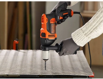 Дриль мережевий BLACK+DECKER, ударний, 850 Вт, 2 режими, 0-3100 об/хв, 54400 уд/хв