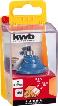 kwb 756720 Фреза с подш.фигурная hm r4,79 6,35мм д хв. 8мм