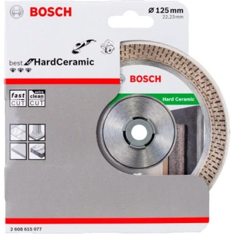Круг алмазний відрізний Bosch Best for Hard Ceramic (125х22.23х1.4 мм, кераміка) (2608615077)